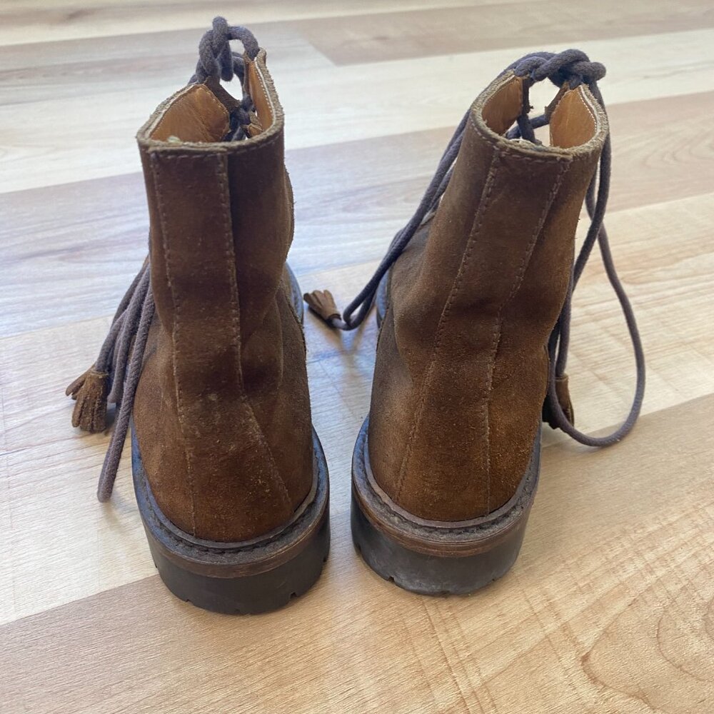 Vintage POLO Country Ralph Lauren Women's Suede Lace Up Prairie Boots Size 6B - Picture 3 of 14